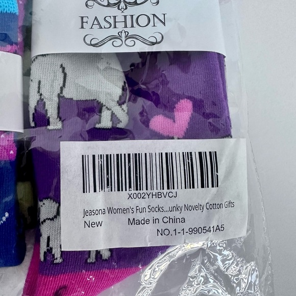 Fashion Women’s mid tube cotton whimsical cartoon elephant socks shoe size (5-8) - Picture 6 of 7